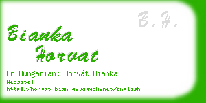 bianka horvat business card