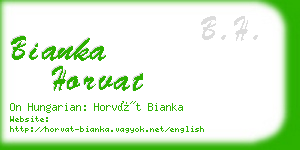 bianka horvat business card